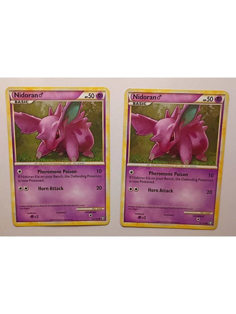 Pokemon TCG Nidoran non Holo 70/103 2010 (2)